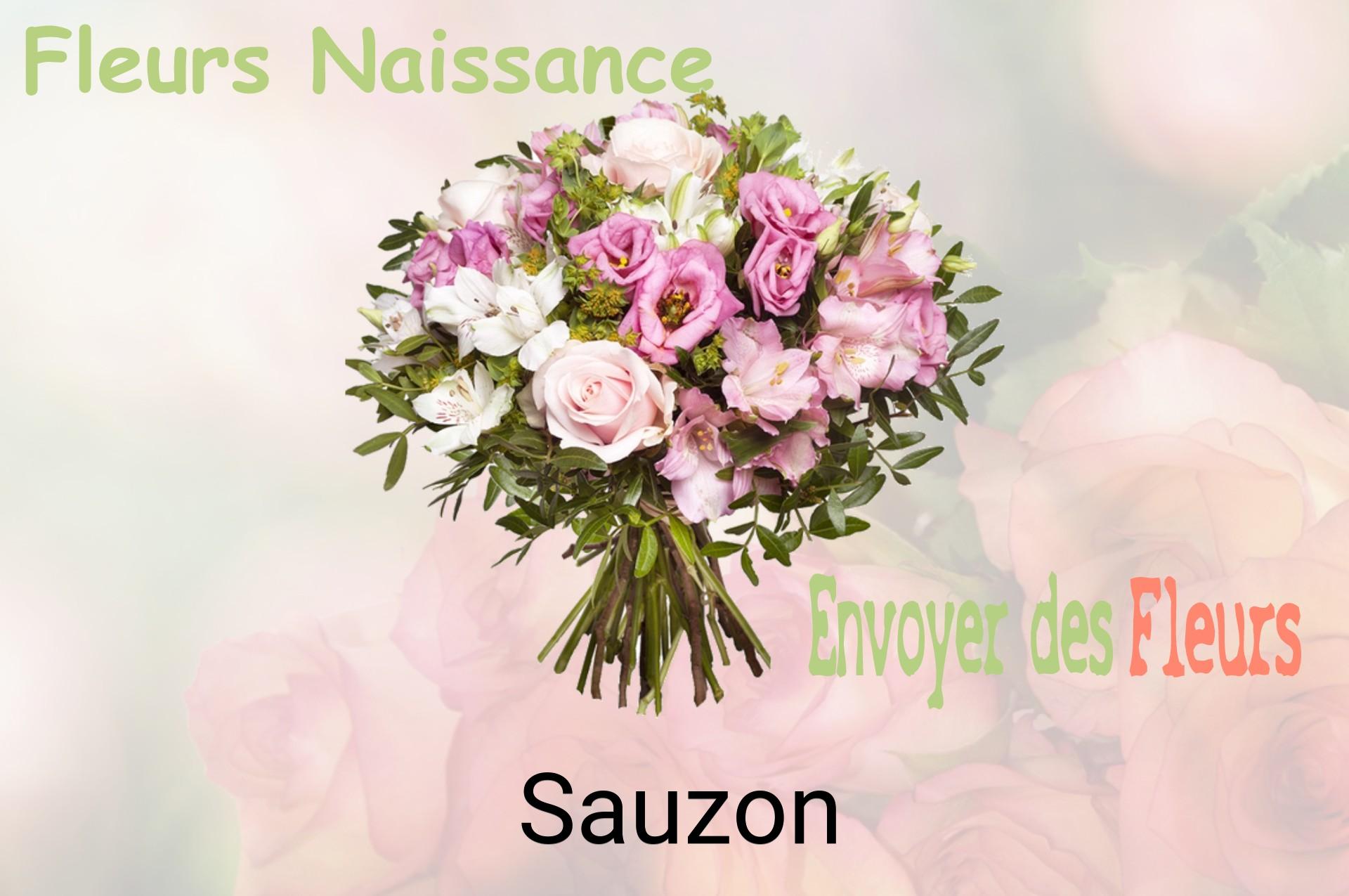 Bouquet de fleurs de naissance livré à Sauzon